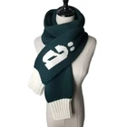 High Quality Custom Plaid Men`s Green Knitted Scarf