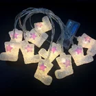 Christmas Lights Led Battery Powered String Twinkle Light Christmas Shoes String Lights For Xmas Decoration