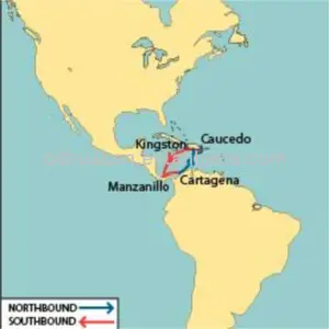 to or from balboa / manzanillo / kingston / cartagena / caucedo