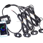 Rock Light Led Led Hot Sales 4 Pcs Rgb Rock Light For Jeep Bluetooth Control 9w Offroad Led Rock Light