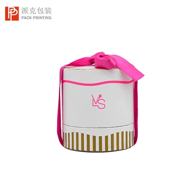 cylinder tube with metal lid flower packaging box round gift box