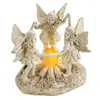 Hand-panited Stone Look Fairy Dance Outdoor Solar Resin Crafts