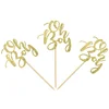 Free Shipping 24 PCS Gold Glitter Oh Boy Cupcake Toppers Birthday Cupcake Toppers