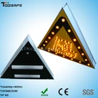 Solar Power Traffic Car Triangle LED Flashing Warning Sign Light
