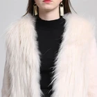 New manufacturer supply custom made winter real raccoon mink fur coat for girls