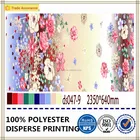 100% polyester brushed fabric colourful flower printed dyed fabric for bed sheet/curtain/tablecloth