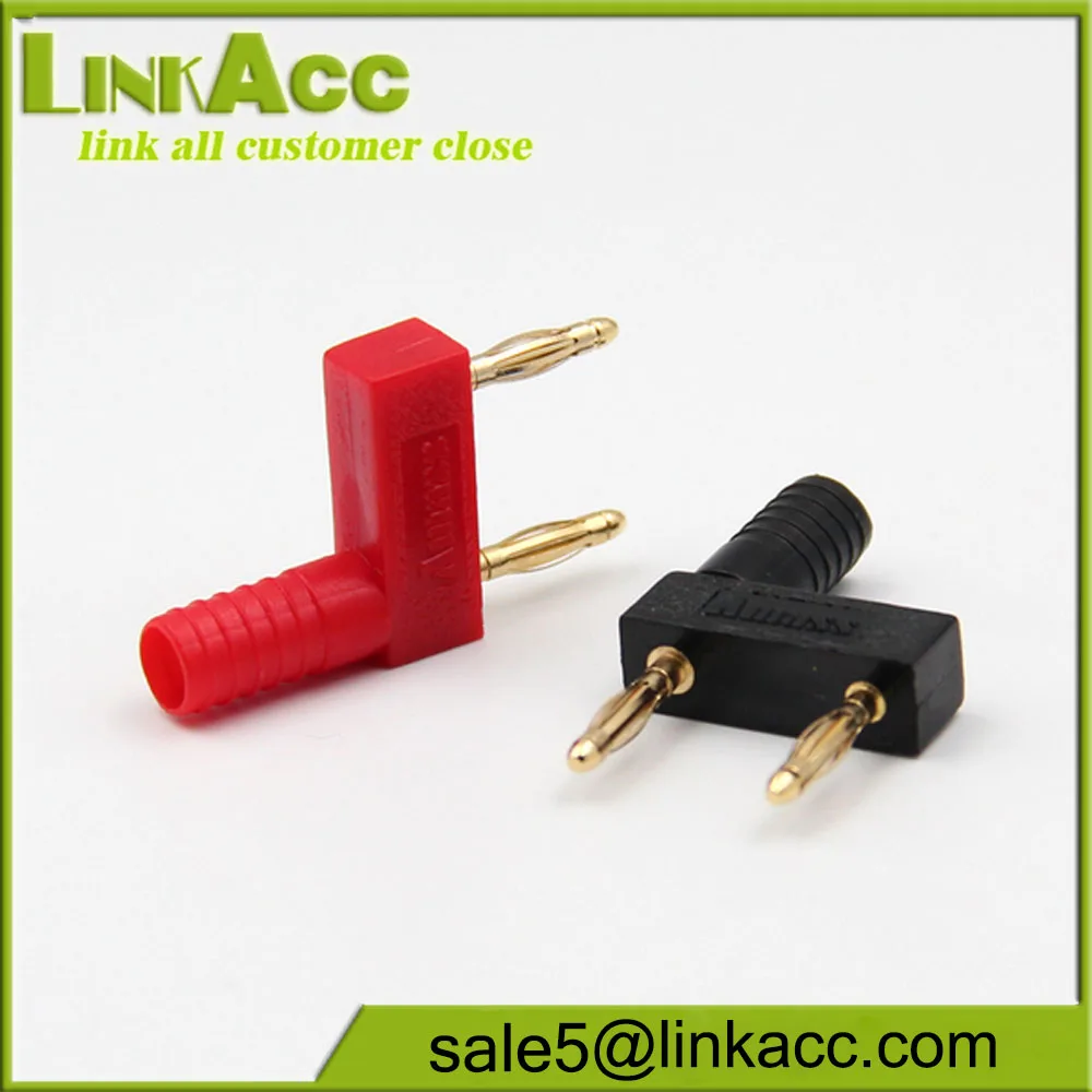 LKCL581 RCA 12 mm Short circuit connector 1 to 2 banana plug - ANKUX.COM