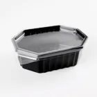 PET Clear Black Food Packing Plastic Box
