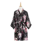 Polyester Satin Silk Women Bath Robe for Spring /Summer