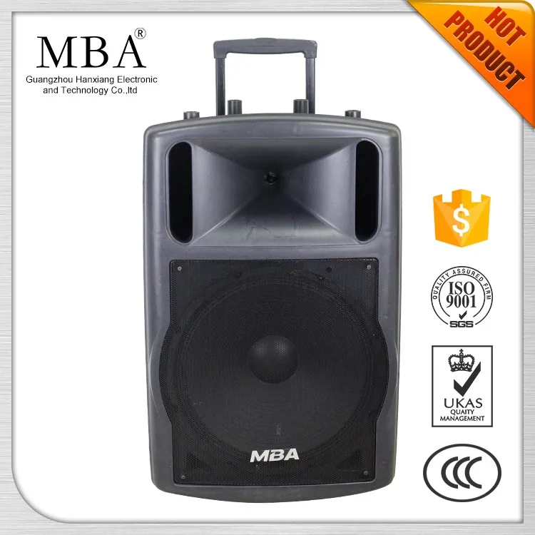 MBA New Product 18-Inch Subwoofer High Quality Big Power HiFi Big Sound Plastic Active Trolley amplifier Speaker - ANKUX.COM