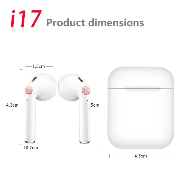 New arrivals 2019 amazon tws wireless bluetooth 5.0 headphone cheap audifonos i11 i12tws i17 earbuds i10 tws - ANKUX.COM