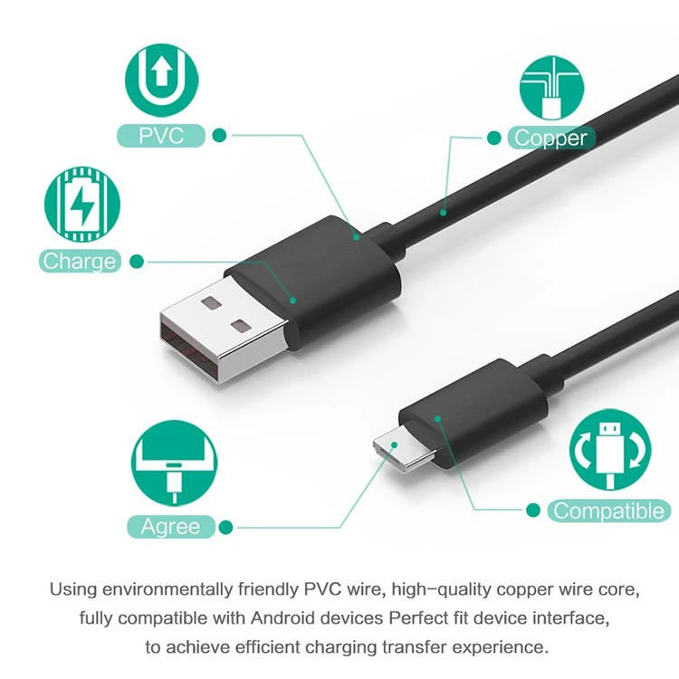 Shen Zhen Custom 1m High Quality 2.0 Micro Usb Cable To Micro Usb Cable - ANKUX.COM