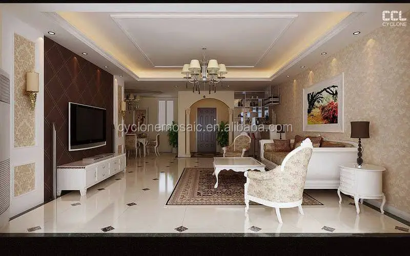 TÃpico hecho a mano mosaico de mármol parquet piso sala de estar ...