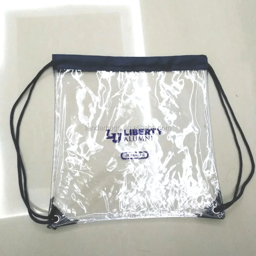 clear plastic drawstring backpack