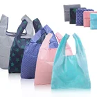 cangnan cheap customize ripstop reusable foldable folding tote polyester nylon shopping bag