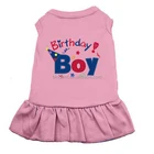 Dog Cat Birthday Boy Print Cotton dress Wholesales dog clothes