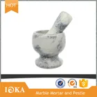 4" Nature White Marble Stone Mortar and Pestle Set in Cheap Price