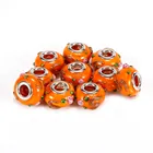 Hot Selling Murano Lampwork 10 pcs Orange Color Style #1 Glass Beads Loose Beads