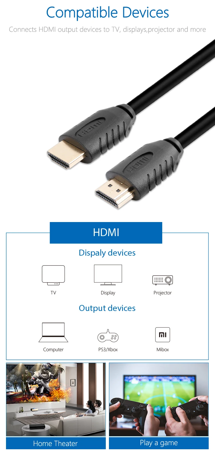 2.0V version multimedia interface audio transmission conversion HDMI cable - ANKUX.COM