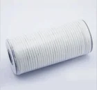 Custom 6mm high quality wholesale elastic band/White and black color elastic Various size flat elastic