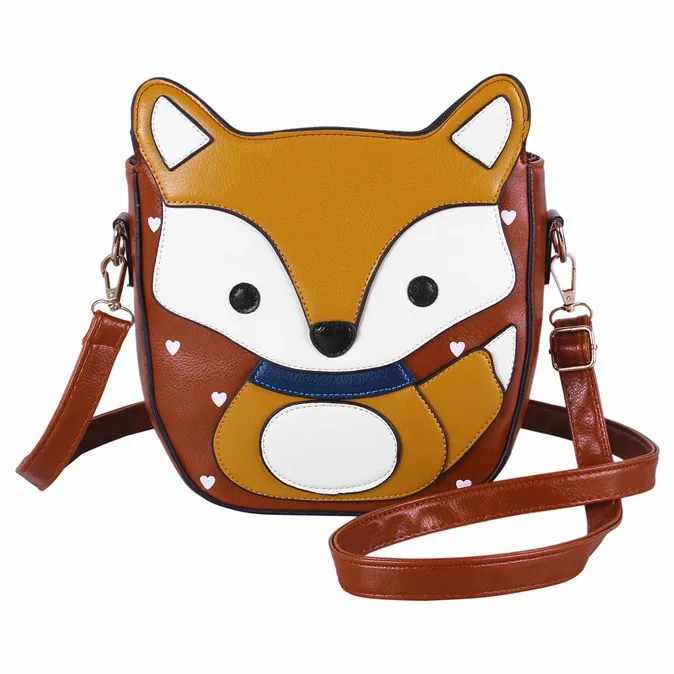 2015 New arrival Cartoon Bag Owl Shoulder Bags Leisure Women Leather Handbag Fox wallets Women Messenger Bag casual bag