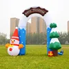 2018 popular outdoor inflatable Christmas arch and tree for advertising holiday inflatable products
