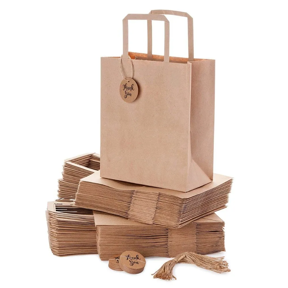 kraft shopping paper bag for gifts