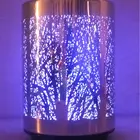 Color Lamp Silver Lamp Designs Led LED Battery Operated Automatic Color Changing Forest Design Push Table Lamp