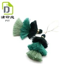 China wholesale colorful cotton tassels small custom tassel combination cotton fringe for decoration