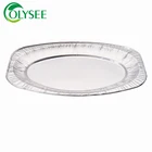 Disposable aluminum foil container fast food serving tray for takeaway food 4281 silver