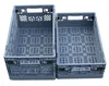 China Blue Plastic Foldable Container Box,Sale Folding Mesh Crate, Plastic Folding Crate