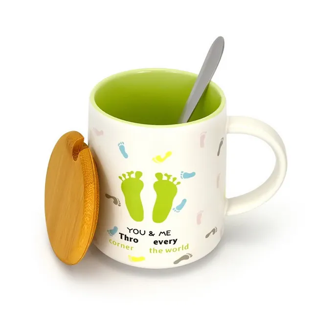 promotion giveaway eco-friendly coffee ceramic mug with lid and