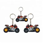 Wholesale 2d Custom Motorcycle Shaped Soft Pvc Rubber Keychain