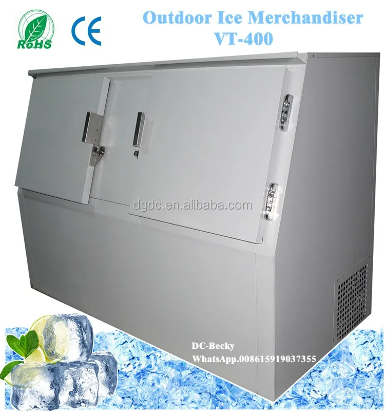 Two Slant Door Bagged Ice Storage Bin with Cold Wall System - China Ice  Merchandiser, Ice Storage Bin