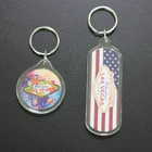 Promotional souvenir plastic acrylic keychain custom logo