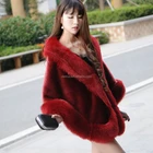 luxury faux fur neck scarf women comfortable muffler winter outdoor long faux fur shawl
