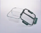 borosilicate glass microwave safe food container with MS lid