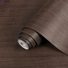 Self adhesive decorative paper PVC film wooden pattern for furniture - dark color