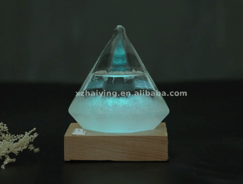 crystal water drops weather forecast bottle in glass crafts