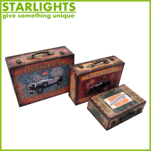 retro pink paper cardboard wholesale vintage flower suitcase