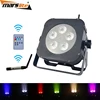 Stage decoration uplight 5*18W 6-in-1 RGBWA UV wireless battery powered led uplights par light