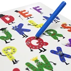 2019 Educational Toys Writing Alphabet Letter Colored Children Mini Magnetic Drawing Board with Magnetic Ball