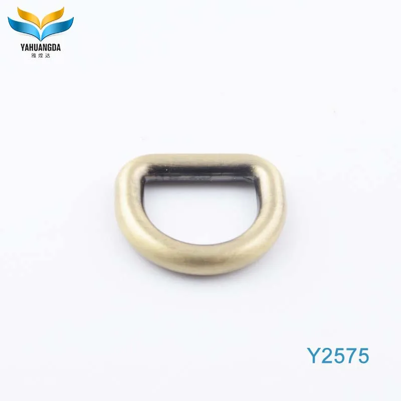 metal triangle gold welded d buckle ring