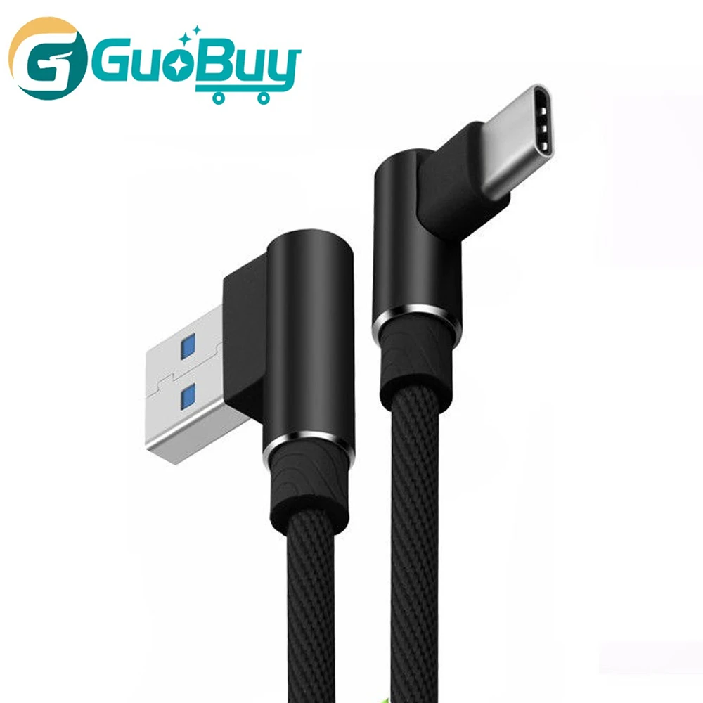 1m/3FT Phone Cable Right Angle USB-C Type C Data & Sync Faster Charger Cable For Samsung Galaxy S8 Universal Smartphone Cables - ANKUX.COM