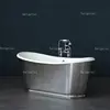 stainless steel skirted mirror finish cast iron bathtub with antique with double slipper design