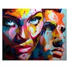 Popular Face oil painting Palette knife portrait canvas painting Impasto wall art pictures for living room home