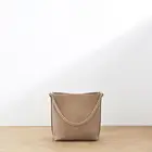 Cowhide leather women bag,bucket handheld chain bag women 2019