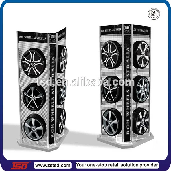 TSD M128 Factory Custom Retail Store Advertisement Metal Floor Wheel Display Rack Tyre TSD M128 Factory Custom Retail Store Advertisement Metal Floor Wheel Display Rack Tyre