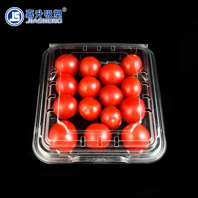 wholesale clear plastic fruit clamshell packaging container box