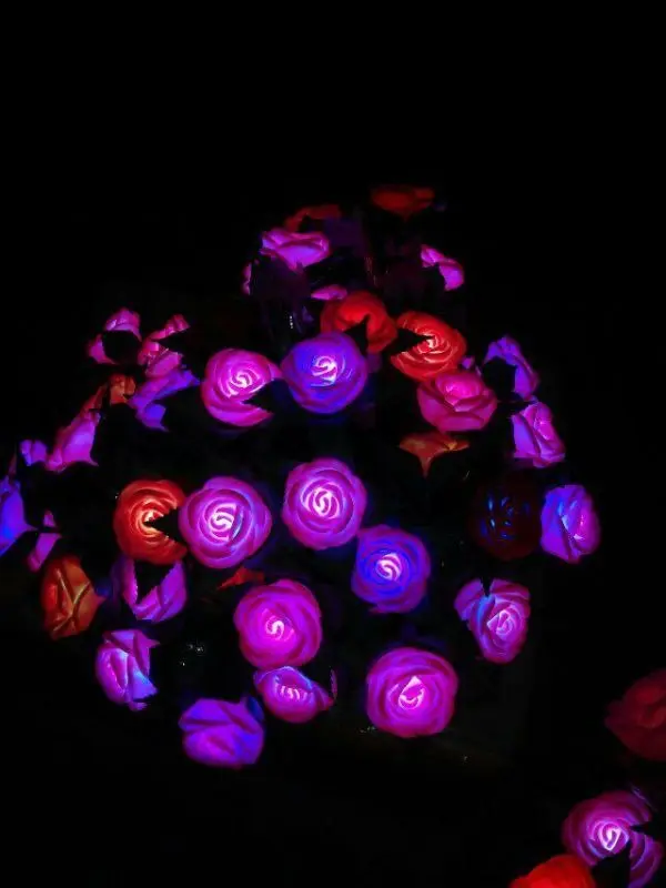 ファンタスティック人工ローズled花屋外装飾人工led花仕入れ・メーカー・工場